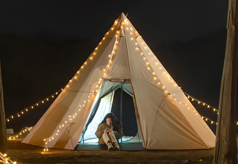 white teepee tents